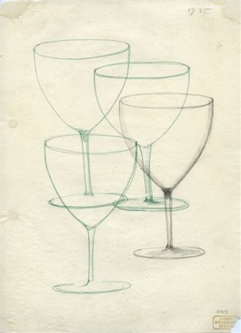 Wilhelm Wagenfeld - Glasskizze